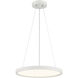 ML LED 15 inch White Pendant Ceiling Light, Round
