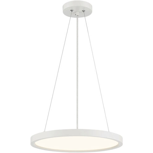 ML LED 15 inch White Pendant Ceiling Light, Round