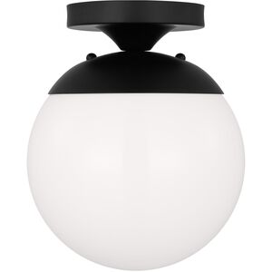 Leo - Hanging Globe 1 Light 8 inch Midnight Black Semi-Flush Mount Ceiling Light