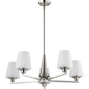 Lune 30 inch Brushed Nickel Chandelier Ceiling Light