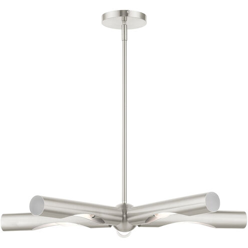 Acra 5 Light 28 inch Brushed Nickel Chandelier Ceiling Light