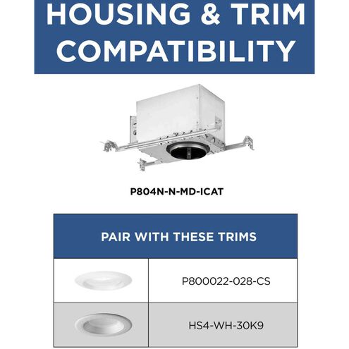 4in Recessed Housing PAR20 Unfinished Recessed Can in IC Rated, New Construction