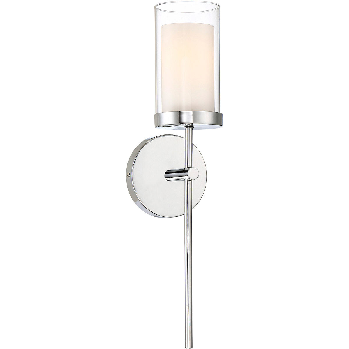 Modern 1 Light 5 inch Chrome Wall Sconce Wall Light