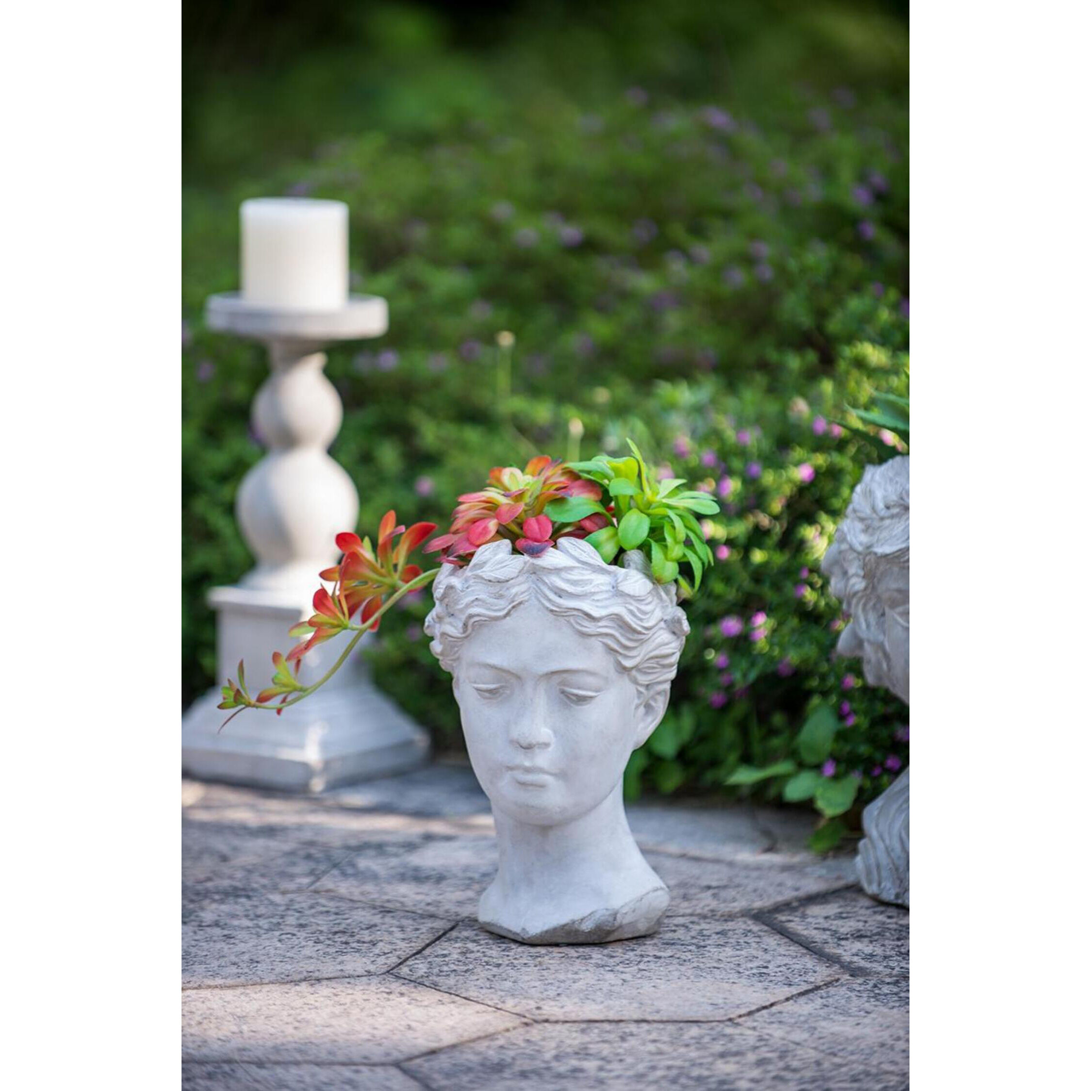 Visage White Wash Outdoor Vase