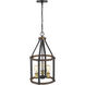 Kirkland 3 Light 12 inch Rustic Mahogany Pendant Ceiling Light