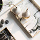 Quinn Rectangular Decorative Black and White Tray, Set of 2