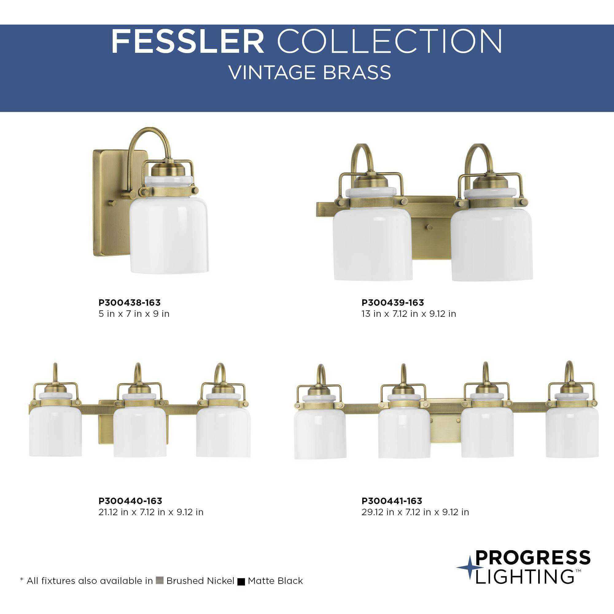 Fessler 1 Light 5 inch Vintage Brass Bath Light Wall Light