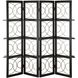 Talia 72 inch Black with Silver Privacy Screen