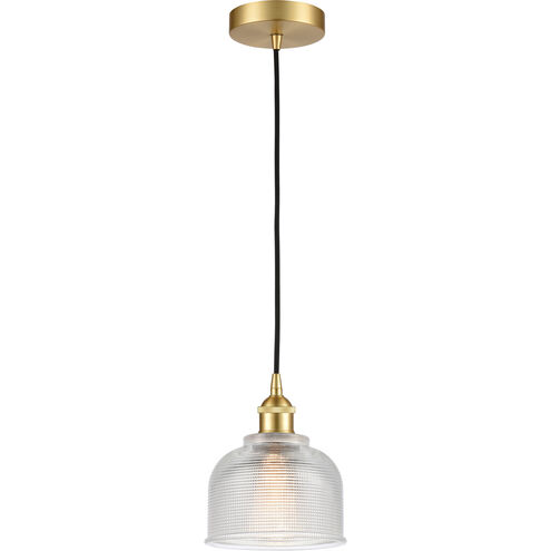 Edison Dayton 1 Light 6 inch Satin Gold Mini Pendant Ceiling Light