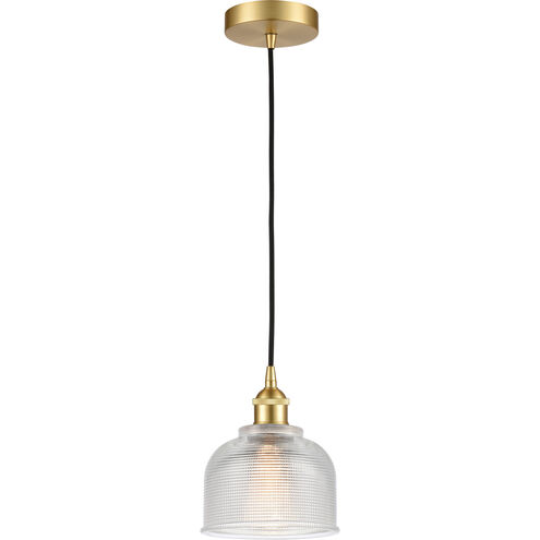 Edison Dayton 1 Light 6 inch Satin Gold Mini Pendant Ceiling Light