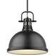 Yep Duncan 1 Light 14 inch Matte Black Pendant Ceiling Light, Large