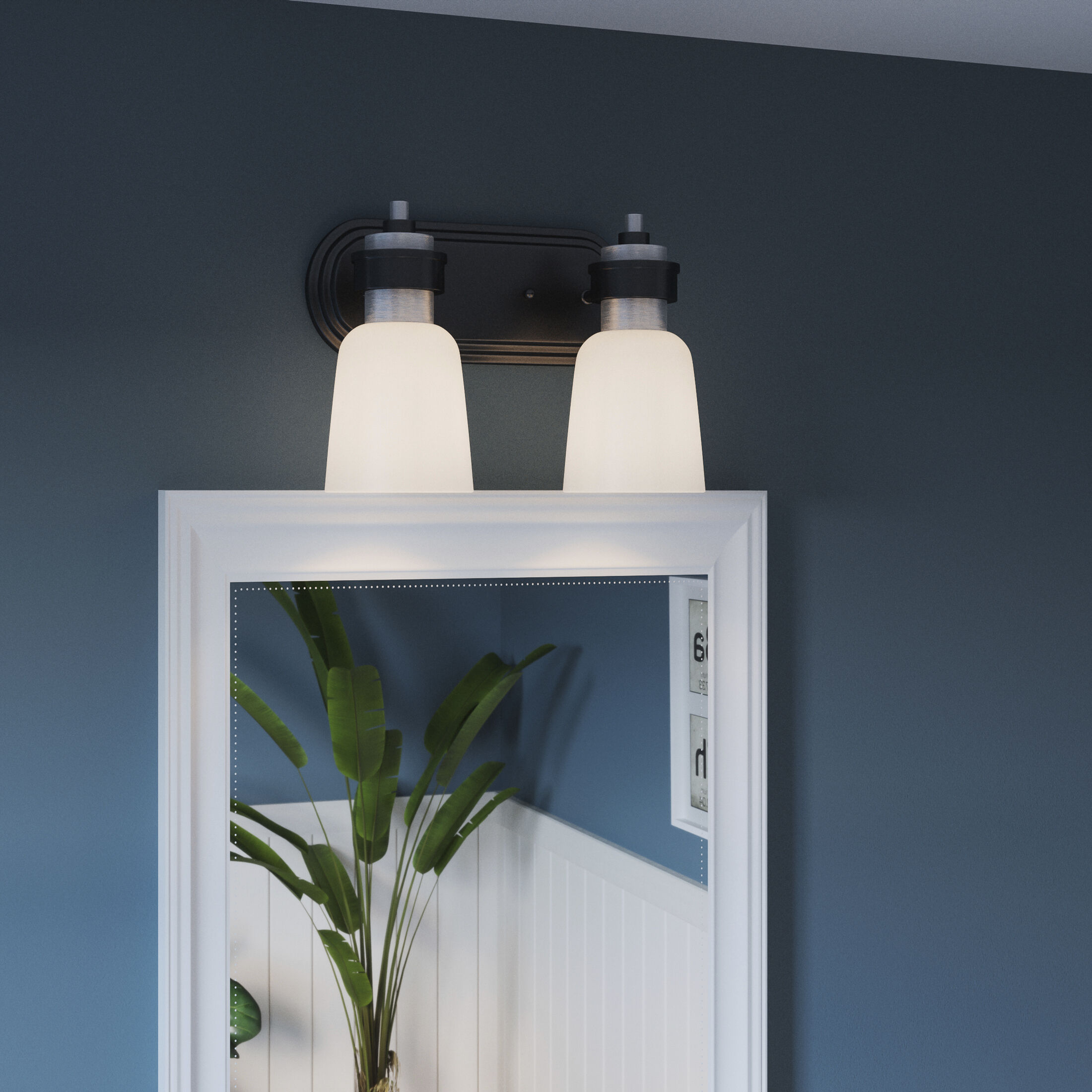 Conrad 2 Light 13 inch Brushed Nickel Bath Light Wall Light