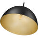 Vega 1 Light 16 inch Matte Black Pendant Ceiling Light