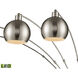 Peterborough 85.5 inch 9 watt Polished Nickel with White Floor Lamp Portable Light