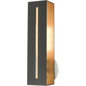 Soma 1 Light 5 inch Textured Black with Brushed Nickel Accents ADA ADA Single Sconce Wall Light
