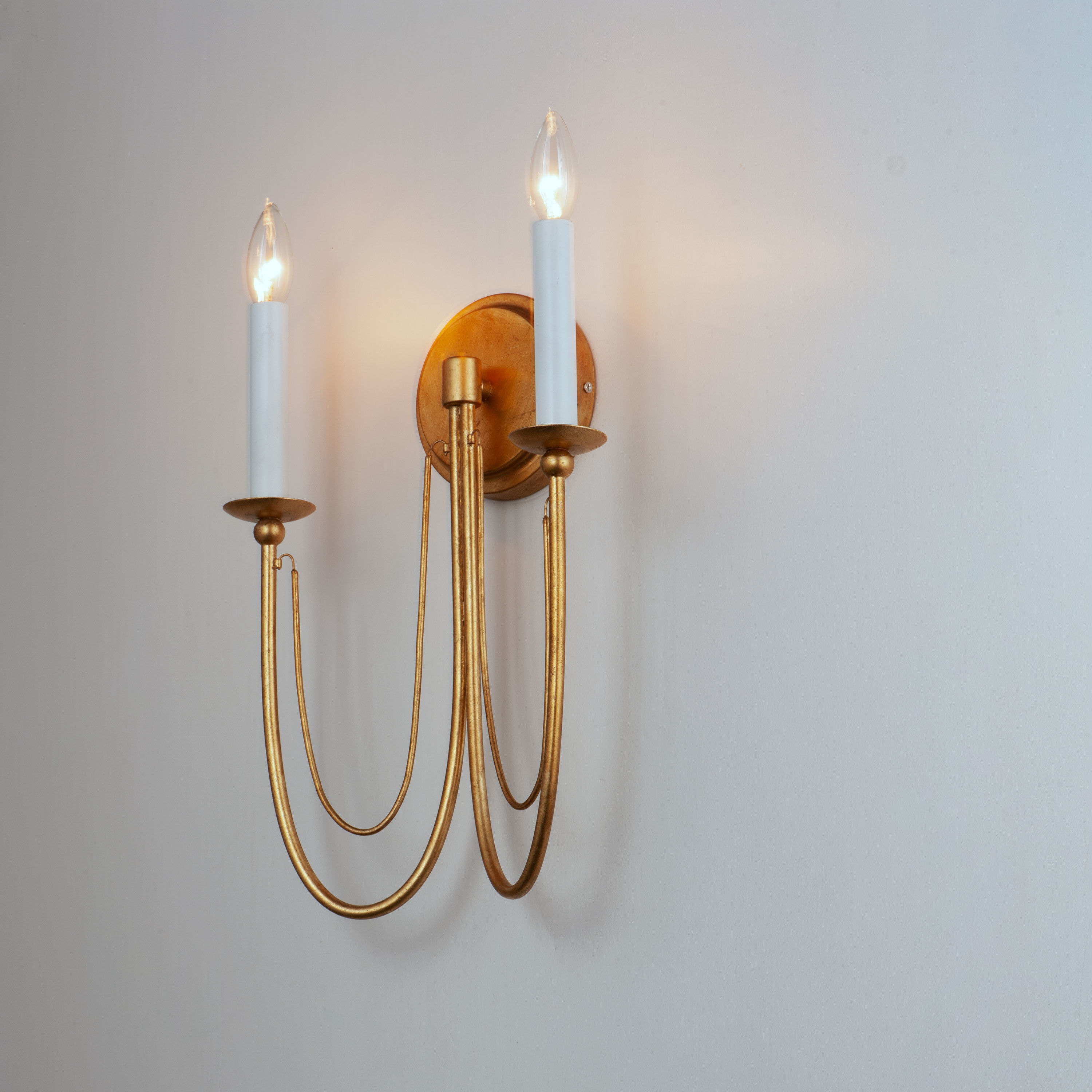 Plumette 2 Light 12 inch Gold Leaf Wall Sconce Wall Light