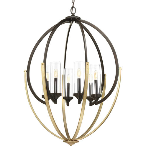 Evoke 6 Light 28.5 inch Antique Bronze Chandelier Ceiling Light, Design Series