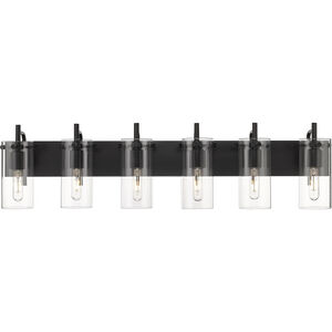 Auralume Press LED 42 inch Matte Black Bath Vanity Light Wall Light in Incandescent
