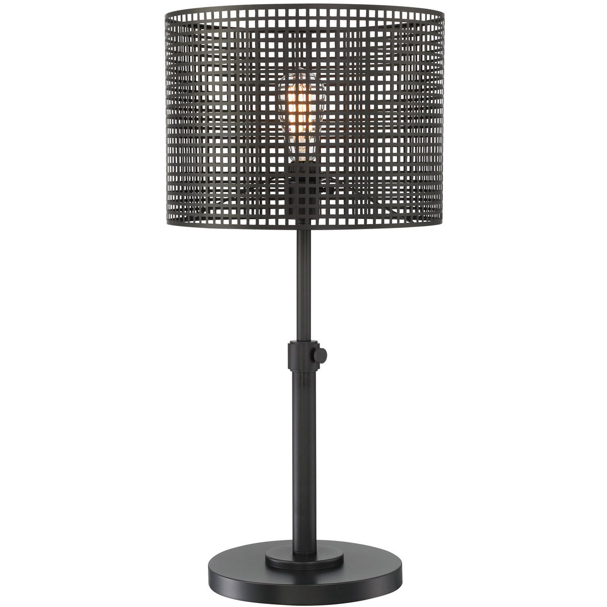 Black mesh table lamp top