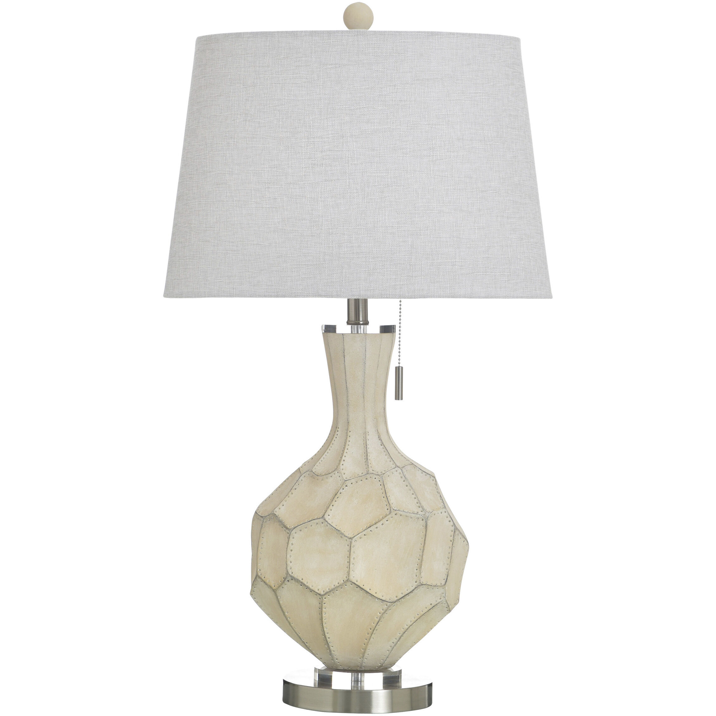 Poly 32.5 inch 100 watt Buzet Ivory Table Lamp Portable Light
