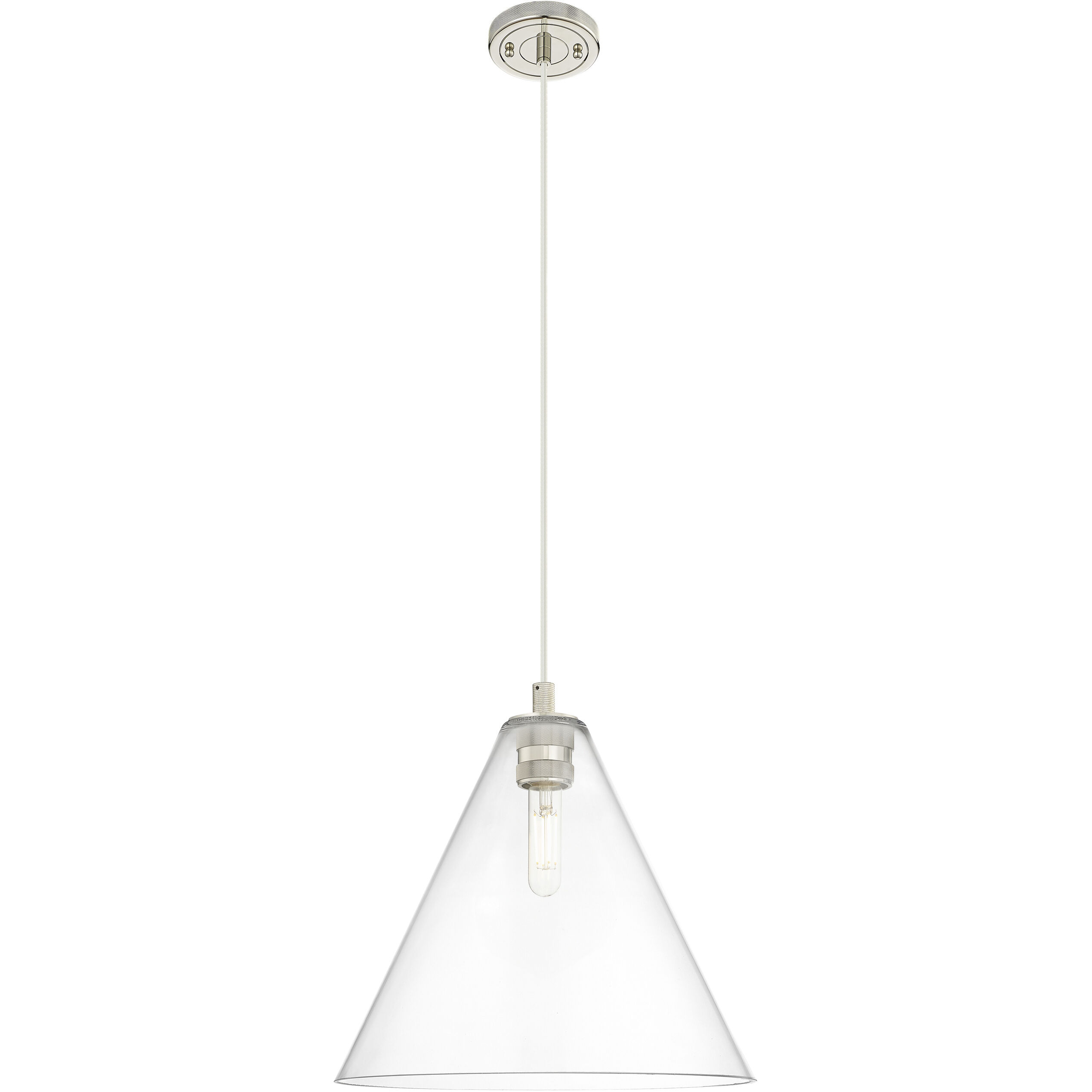 Crown Point 1 Light 16 inch Polished Nickel Pendant Ceiling Light in Clear Glass