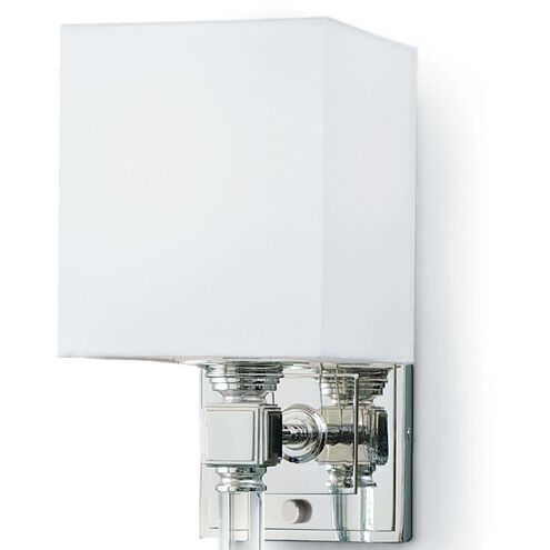 Crystal Tail 1 Light 6 inch Polished Nickel Wall Sconce Wall Light