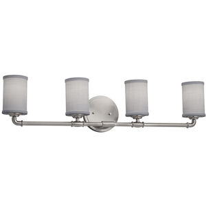 Textile LED 34 inch Brushed Nickel Bath Bar Wall Light
