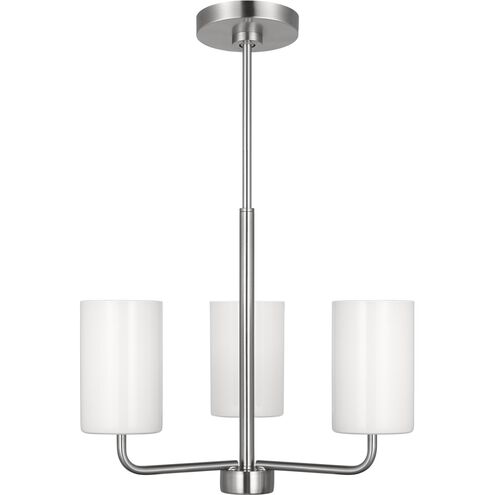 Rhett 3 Light 18 inch Brushed Steel Chandelier Ceiling Light