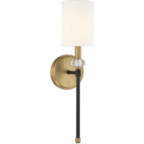 Tivoli 1 Light 5 inch Black with Warm Brass Accents Wall Sconce Wall Light