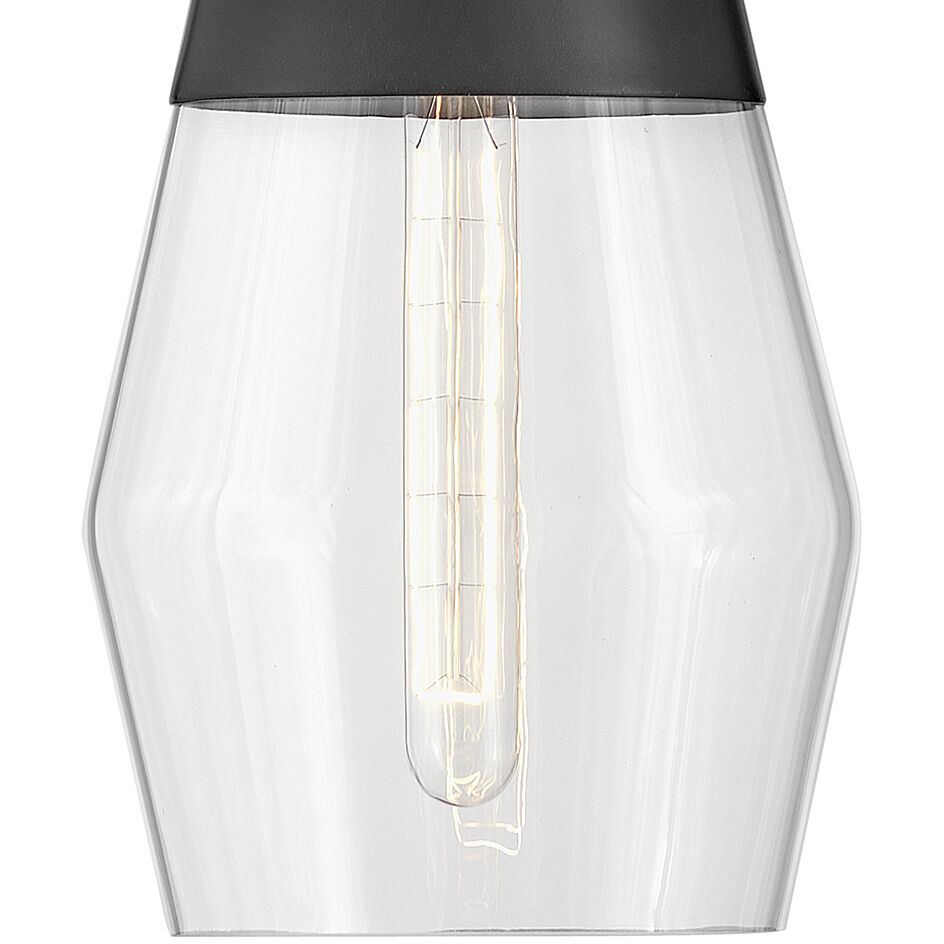 Livie LED 8 inch Black Pendant Ceiling Light, Semi-Flush Mount