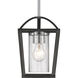 Mercer Pendant Ceiling Light in Matte Black/Chrome