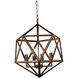 Amazon 4 Light 20 inch Antique forged copper Up Pendant Ceiling Light