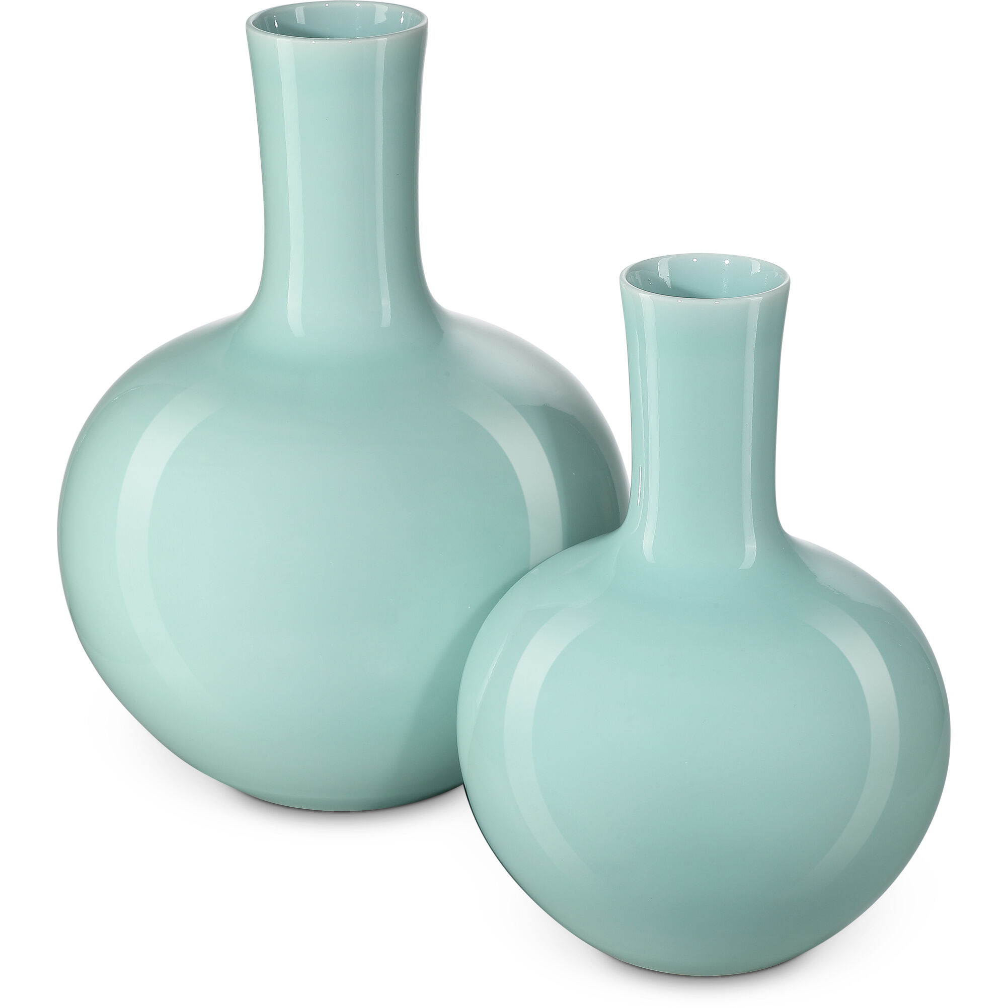 Celadon 12.25 X 9 inch Straight Neck Vase, Small
