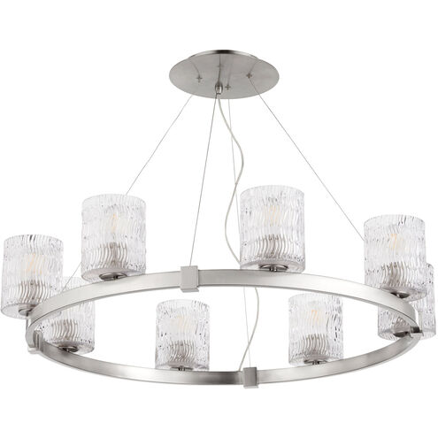 Stadium 8 Light 35 inch Satin Nickel Chandelier Ceiling Light