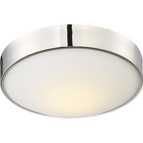 Perk LED 13 inch Polished Nickel Flush Mount Ceiling Light