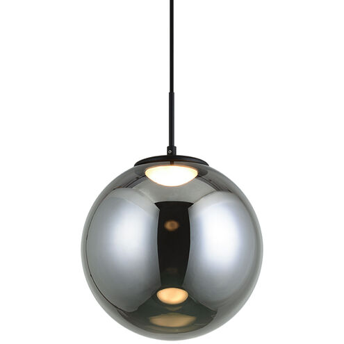 Boble LED 14 inch Matte Black Pendant Ceiling Light in Matte Black and Smoke