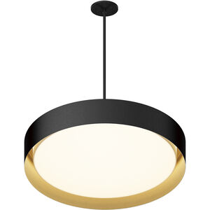 Echo LED 24 inch Black and Gold Single Pendant Ceiling Light in Black/Gold