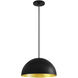 Elias 1 Light 13.75 inch Matte Black Pendant Ceiling Light