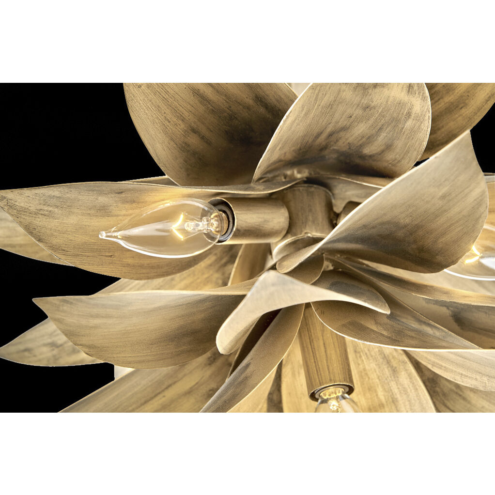 Agave LED 16 inch Burnished Gold Pendant Ceiling Light, Flush Mount
