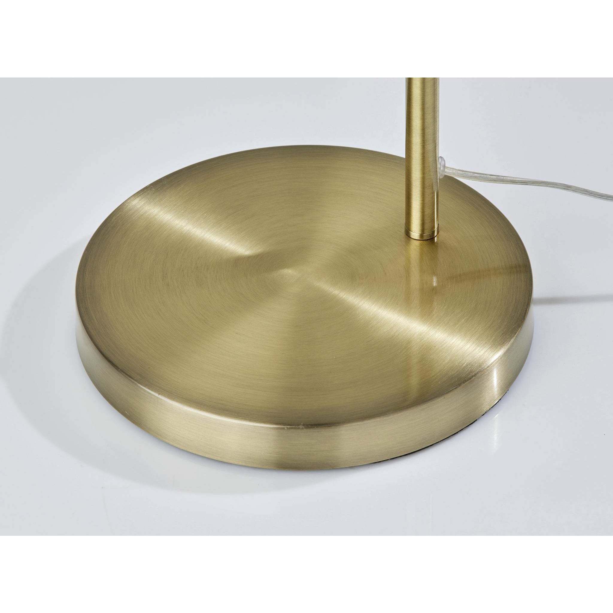 Tahoma 59 inch 100.00 watt Antique Brass Floor Lamp Portable Light, Simplee Adesso