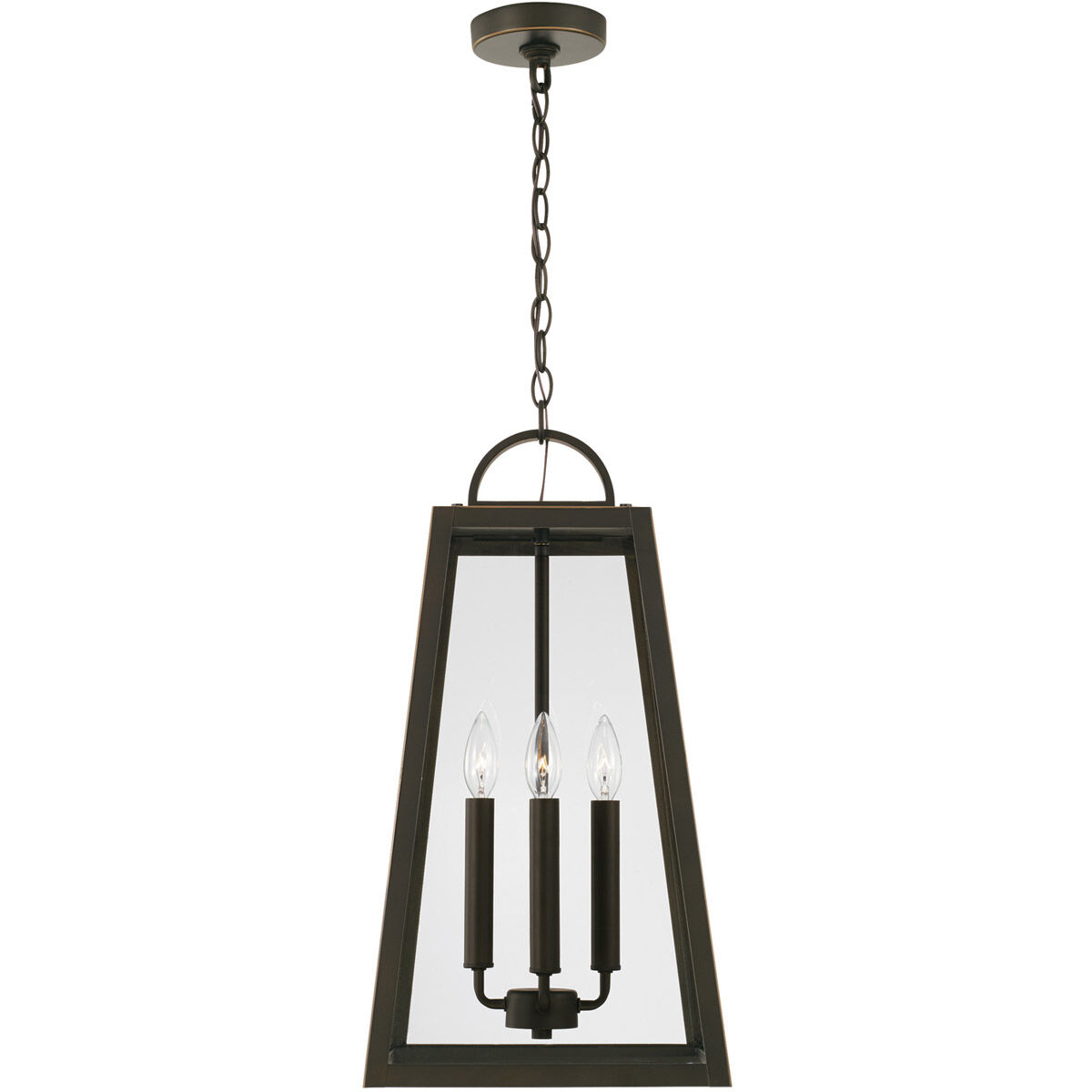Leighton 4 Light 12 inch Oiled Bronze Outdoor Hanging Lantern