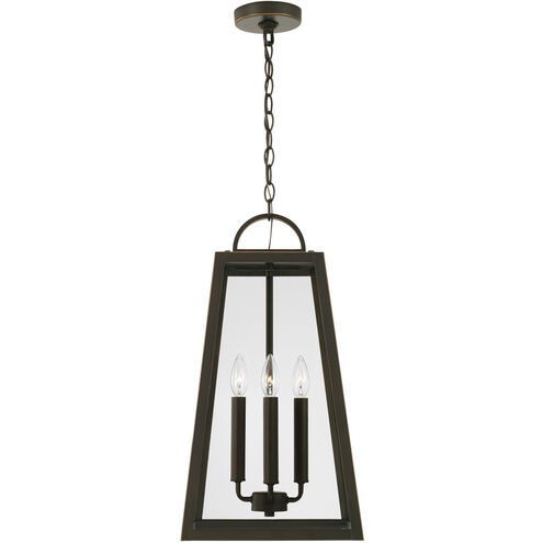Leighton 4 Light 12 inch Oiled Bronze Outdoor Hanging Lantern