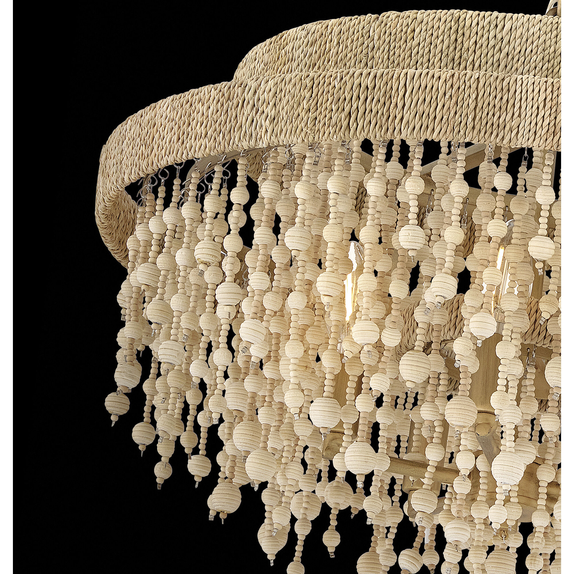 Freya 5 Light 22.25 inch Burnished Gold Semi-Flush Mount Ceiling Light