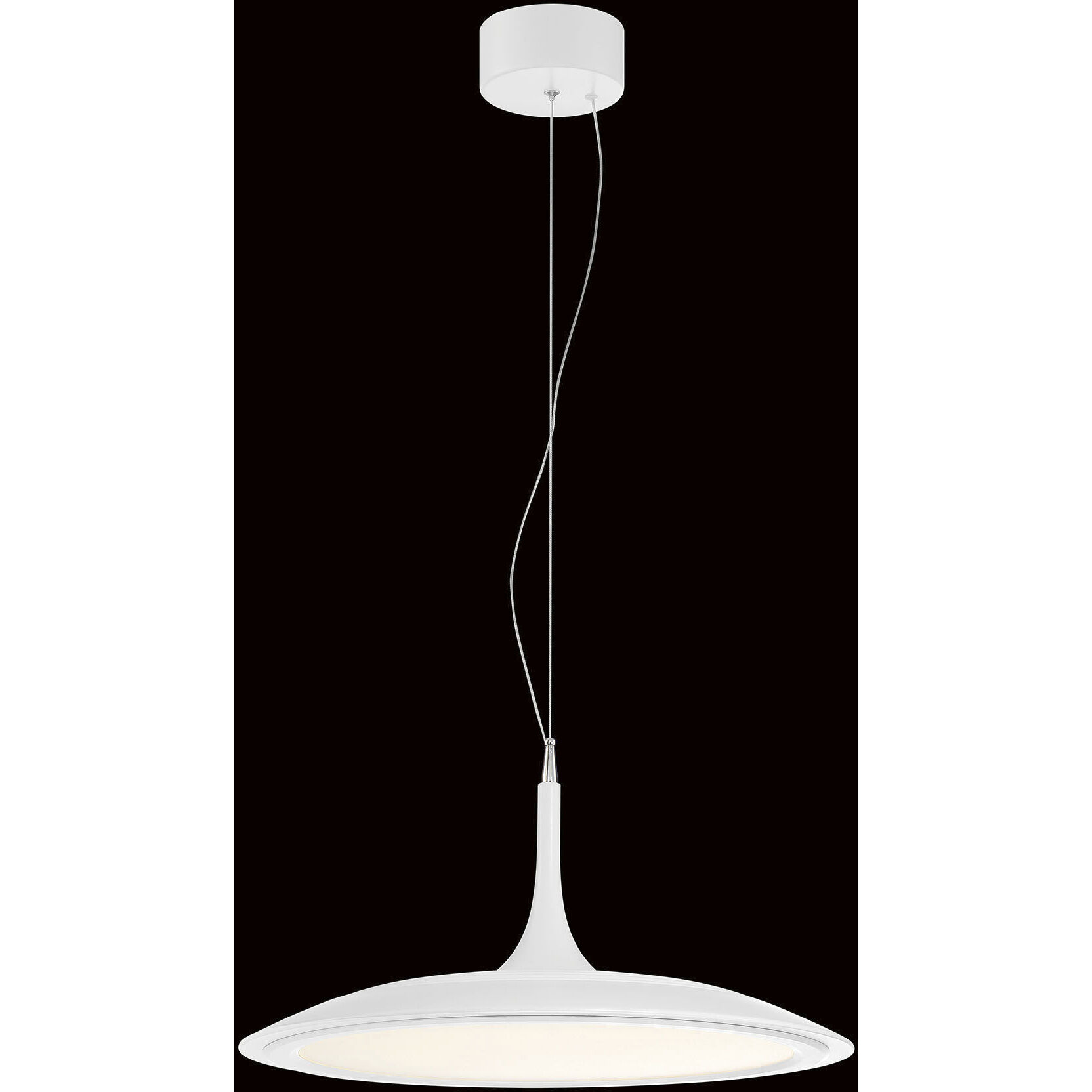 Hover LED 19 inch Matte White Pendant Ceiling Light