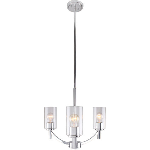 Devora 3 Light 19 inch Chrome Chandelier Ceiling Light