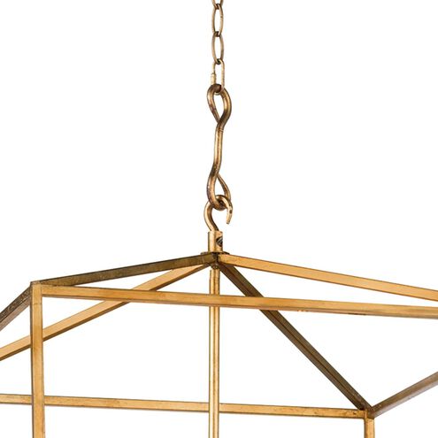 Cape 8 Light 24 inch Antique Gold Leaf Ceiling Lantern Ceiling Light