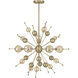 Crescent 6 Light 28.5 inch Noble Brass Chandelier Ceiling Light