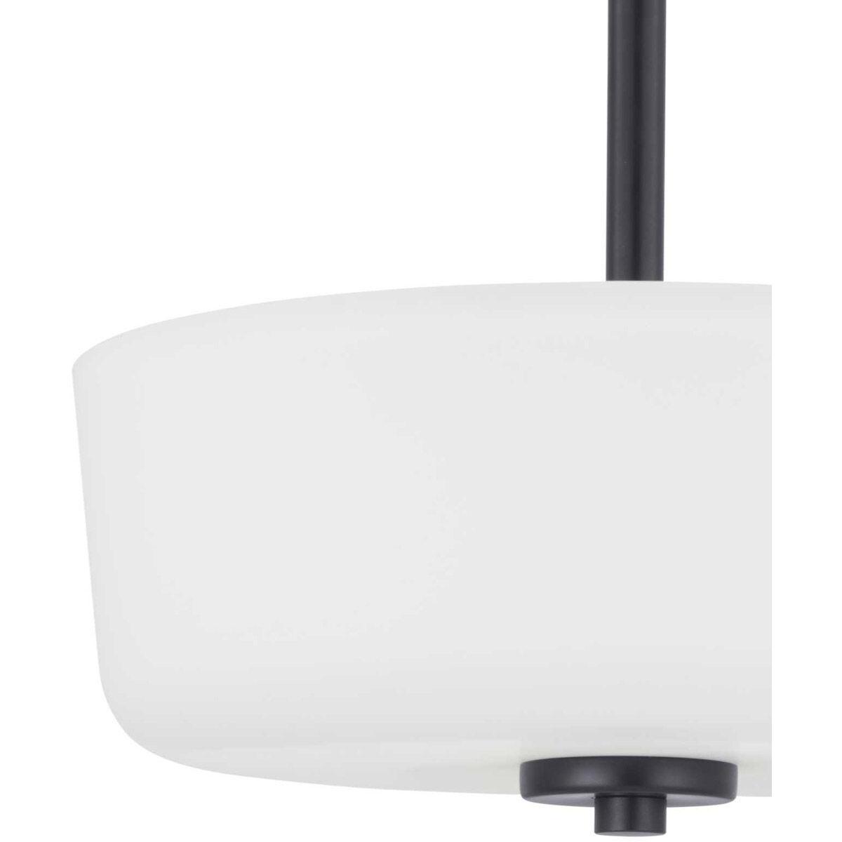 Tobin 2 Light 12 inch Matte Black Semi-Flush Mount Convertible Ceiling Light
