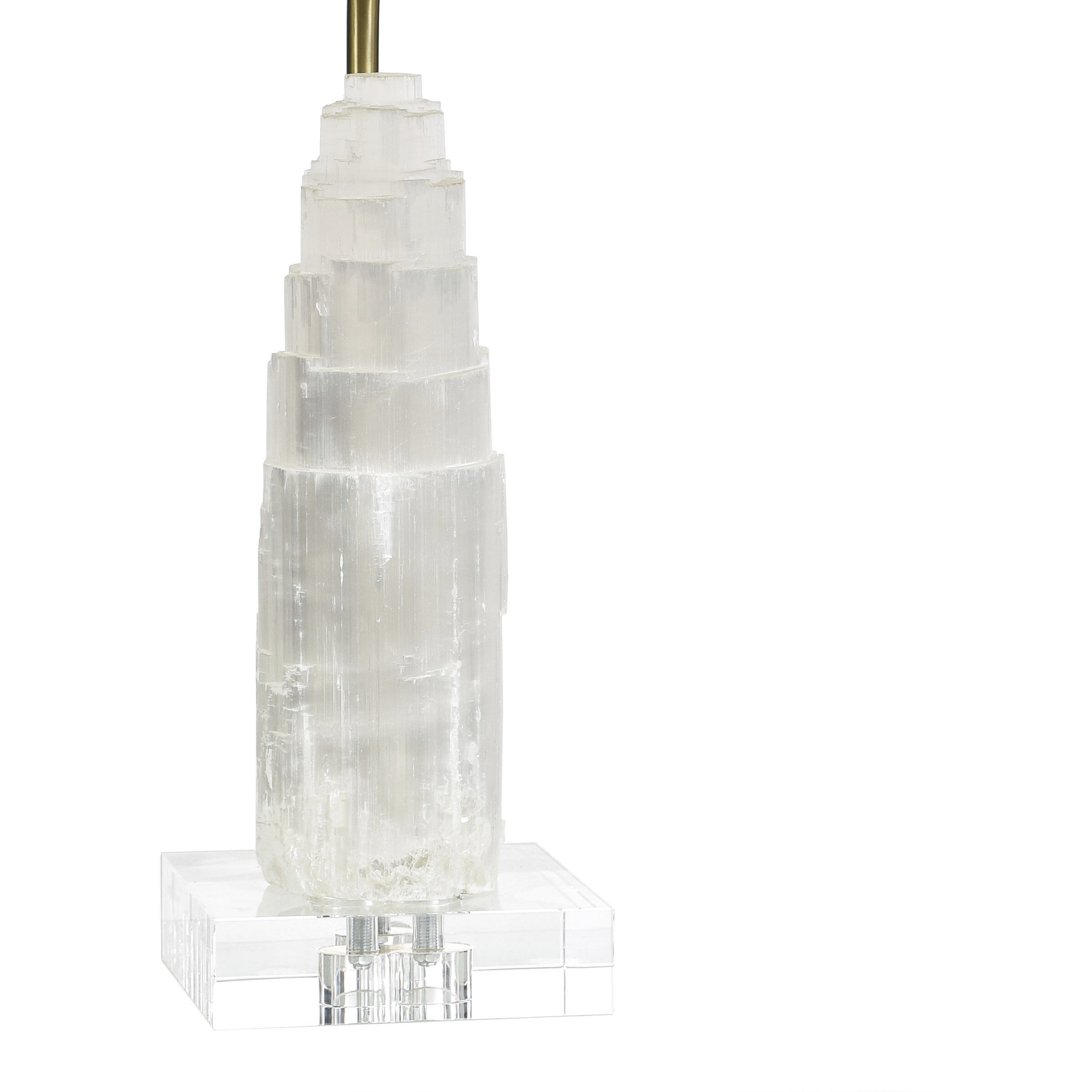 Jasper 32 inch 60 watt White and Clear Table Lamp Portable Light