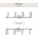 Replay 4 Light 31.13 inch Brushed Nickel Bath Vanity Wall Light